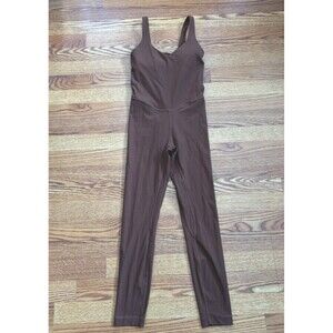 Lululemon Align Ribbed Bodysuit With Pads Brown Size 2 Activewear Athleisure